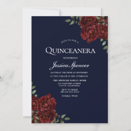 Invitación de la Marina Romántica y la Quinceanera