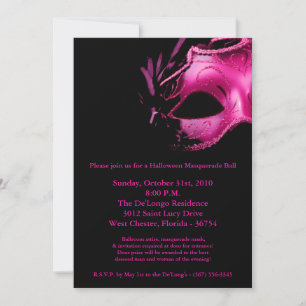 Invitación de la máscara de bola de máscaras de má