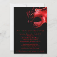 invitación de la máscara de la bola de mascarada