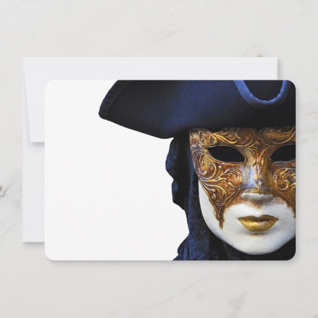 Invitación de la máscara del teatro del carnaval (Anverso)