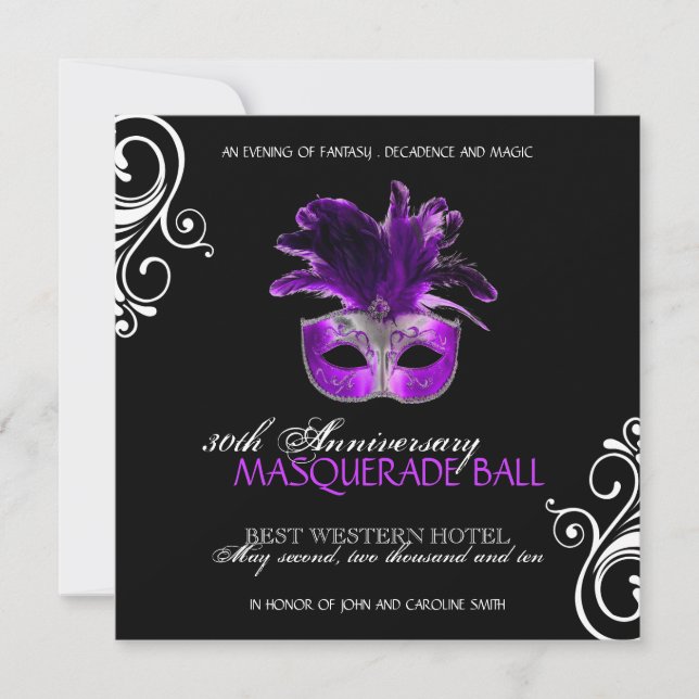 Invitación de la mascarada de Halloween (Anverso)