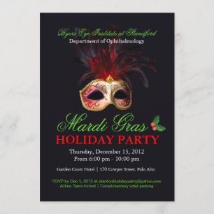 Invitación de la mascarada del día de fiesta