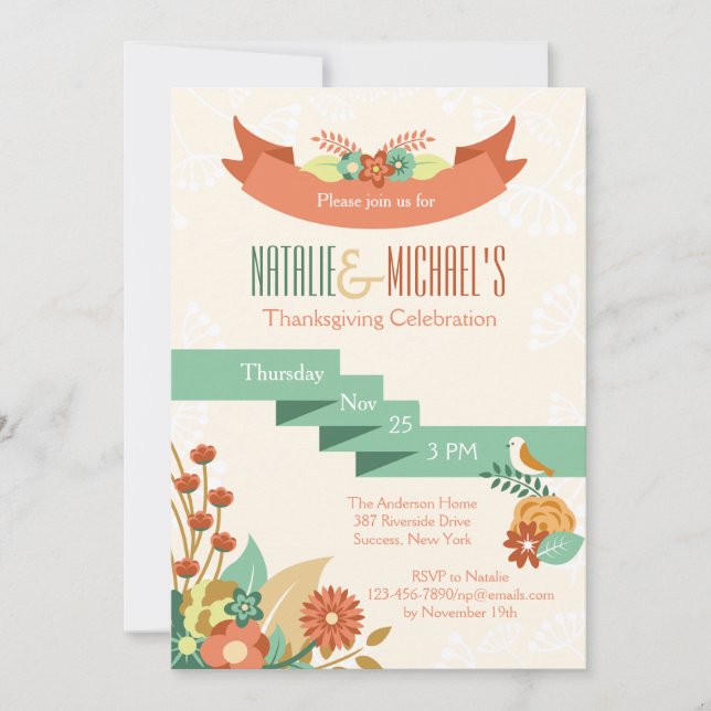 Invitación de la medalla de flores (Anverso)