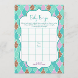Invitación de la Mermaid Baby Shower Game 5x7