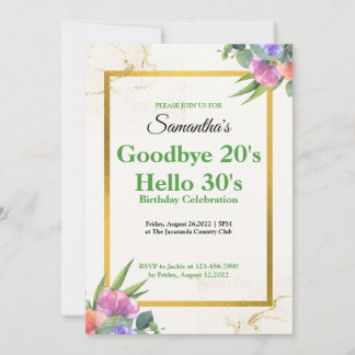 Invitación de la Mist dorada hawaiana 5x7