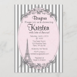 Invitación de la Moda de París a una ducha
