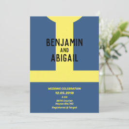 Invitación de la moderna Geek Nerd Gamer Blue Gold