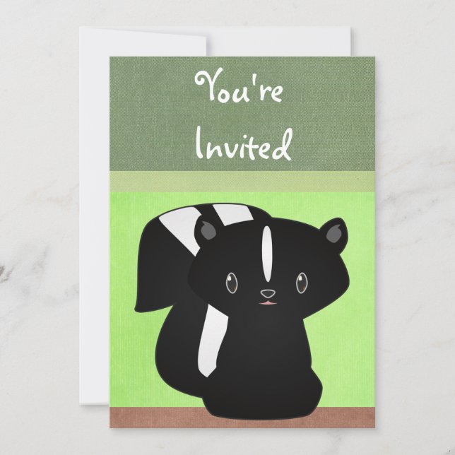 Invitación de la mofeta del bebé (Anverso)