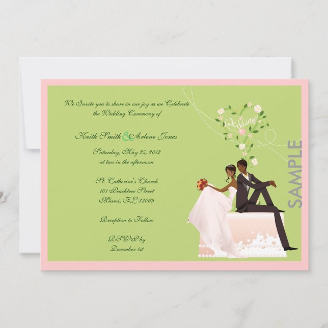 Invitación de la MUESTRA de la boda (Anverso)