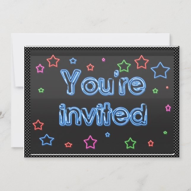 Invitación de la Neon Party (Anverso)
