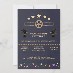 Invitación de la noche de la película