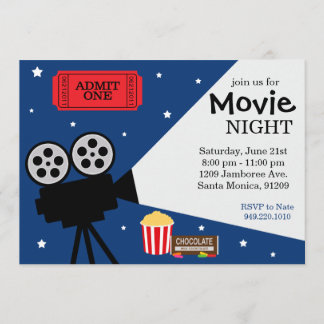 Invitación de la noche de la película