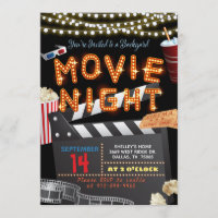 Invitación de la noche de la película