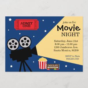Invitación de la noche de la película