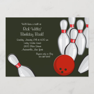 Invitación de la noche de los bolos