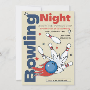Invitación de la noche del bolos