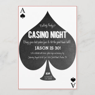 Invitación de la noche del casino