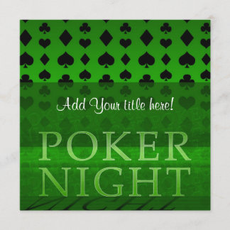 Invitación de la noche del póker