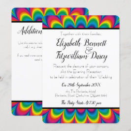 Invitación de la noche del tintes psicodélicos