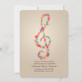 Invitación de la nota de la música