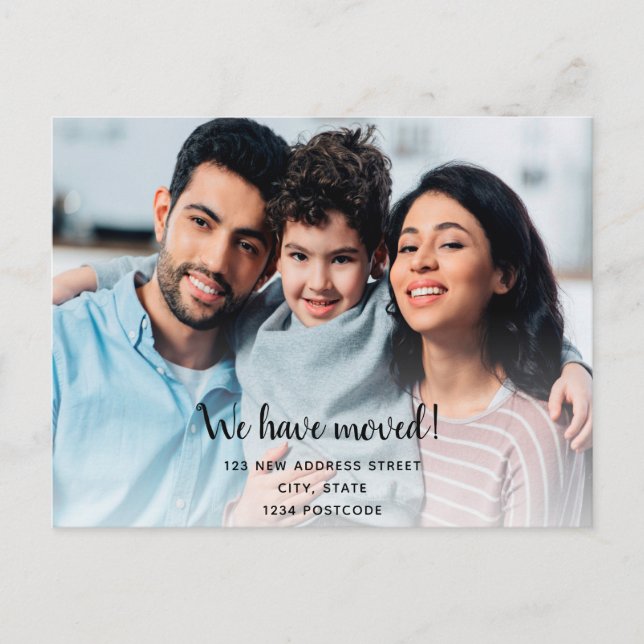 Invitación de la nueva dirección de la familia (Anverso)