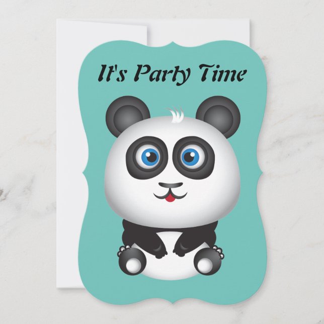 Invitación de la Panda Party (Anverso)