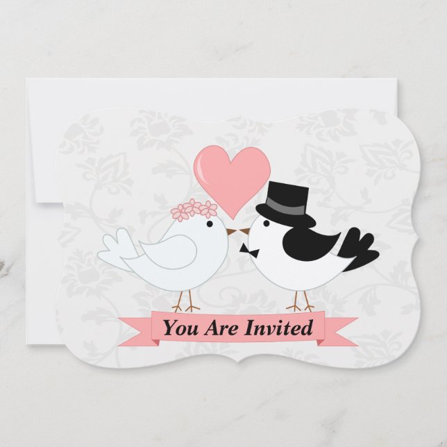 Invitación de la pareja de bodas personalizados (Anverso)