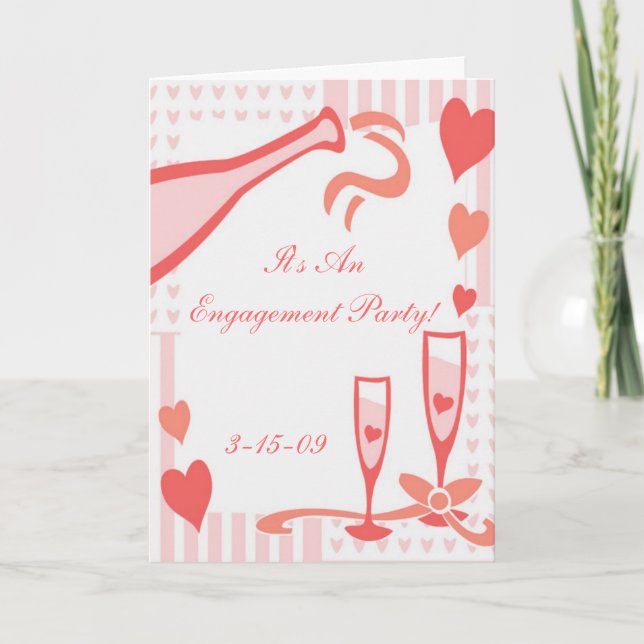 Invitación de la Parte de compromiso boda (Anverso)