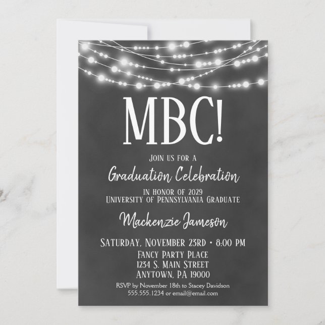 Invitación de la Parte de Graduación de Grado de C (Anverso)