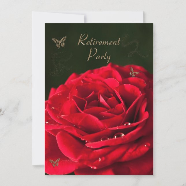 Invitación de la parte de jubilación (Anverso)