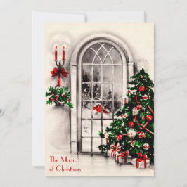 Invitación de la parte de la ventana de navidades