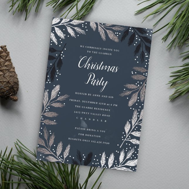 Invitación de la parte de Navidades del marco de l (Subido por el creador)