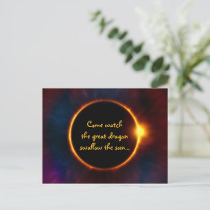 Invitación de la parte del eclipse solar por texto
