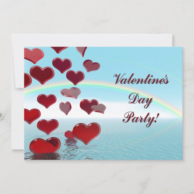 invitación de la parte el día de San Valentín (Anverso)