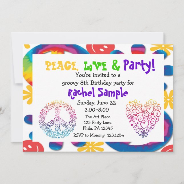 Invitación de la paz, del amor y del fiesta (Anverso)