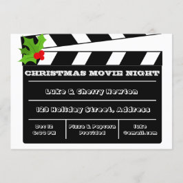 Invitación de la película navidad Noche Holly Clap