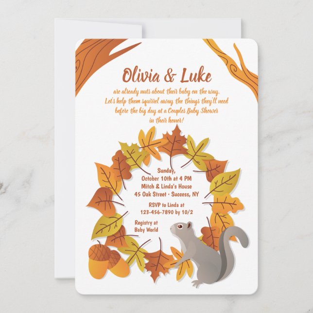 Invitación de la pequeña ardilla (Anverso)