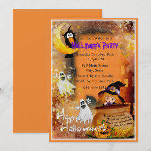 Invitación De La Pequeña Bruja Y El Fantasma