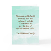 Invitación de la pérdida del embarazo