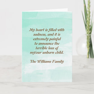 Invitación de la pérdida del embarazo