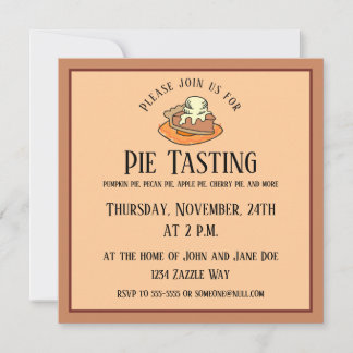 Invitación de la Pie de calabaza a la Modo