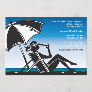 Invitación de la playa del fiesta
