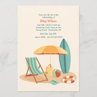 Invitación de la playa del fiesta