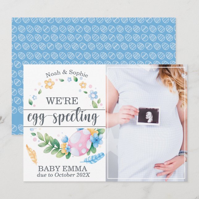 Invitación de la Pregancia de Pascua: "Estamos rep (Anverso / Reverso)