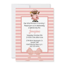 Invitación de la Princesa Bebé Primer Cumpleaños