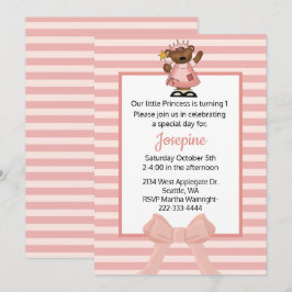 Invitación de la Princesa Bebé Primer Cumpleaños
