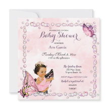 Invitación de la princesa mariposa bebé