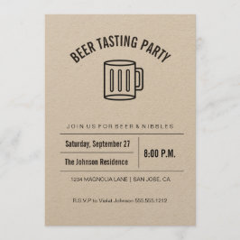 Invitación de la prueba de la cerveza de la