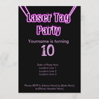 Invitación de la púrpura del fiesta de la etiqueta