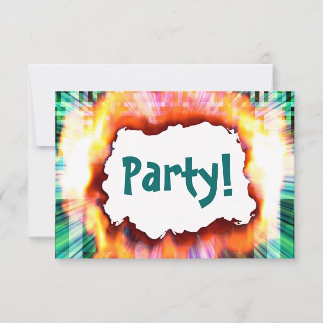 Invitación de la ráfaga del fiesta (Anverso)